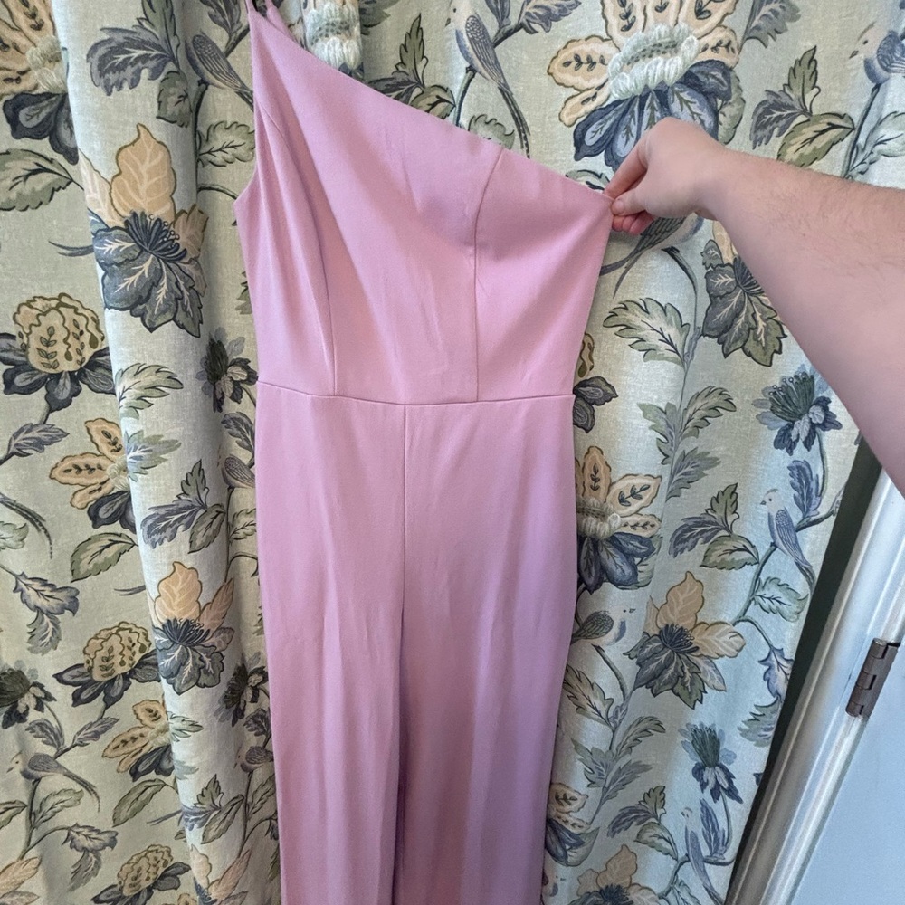 Chic One-Shoulder Purple Jumpsuit